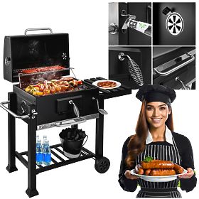 Záhradný uhlíkový gril s poklopom MEJOR