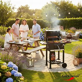 Záhradný uhlový gril s liatinovým roštom FERRO