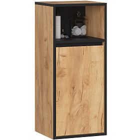 ZÁVESNÁ KÚPEĽŇOVÁ SKRINKA VAMI W35 1D 1W DUB CRAFT / ČIERNA