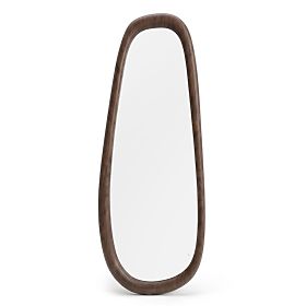 Závesné zrkadlo Aqila, tmavý orech