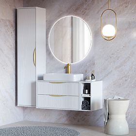 Závesné zrkadlo s LED osvetlením Andrea 80 cm, okrúhle, Anti-Fog