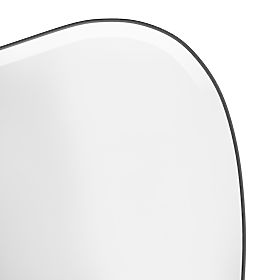Závesné zrkadlo v čiernom ráme Frivatti, 60x100 cm, nepravidelný tvar