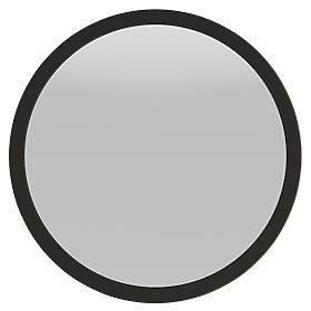 Závesné zrkadlo v drevenom ráme Sesto 60 cm, okrúhle, čierne