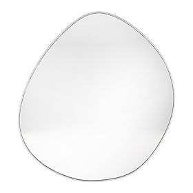 Závesné zrkadlo v striebornom ráme Alonzo, 64x60 cm, nepravidelný tvar