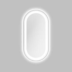 Zrkadlo s LED osvetlením Mattia, 100x50 cm, oválne, strieborné, Anti-Fog